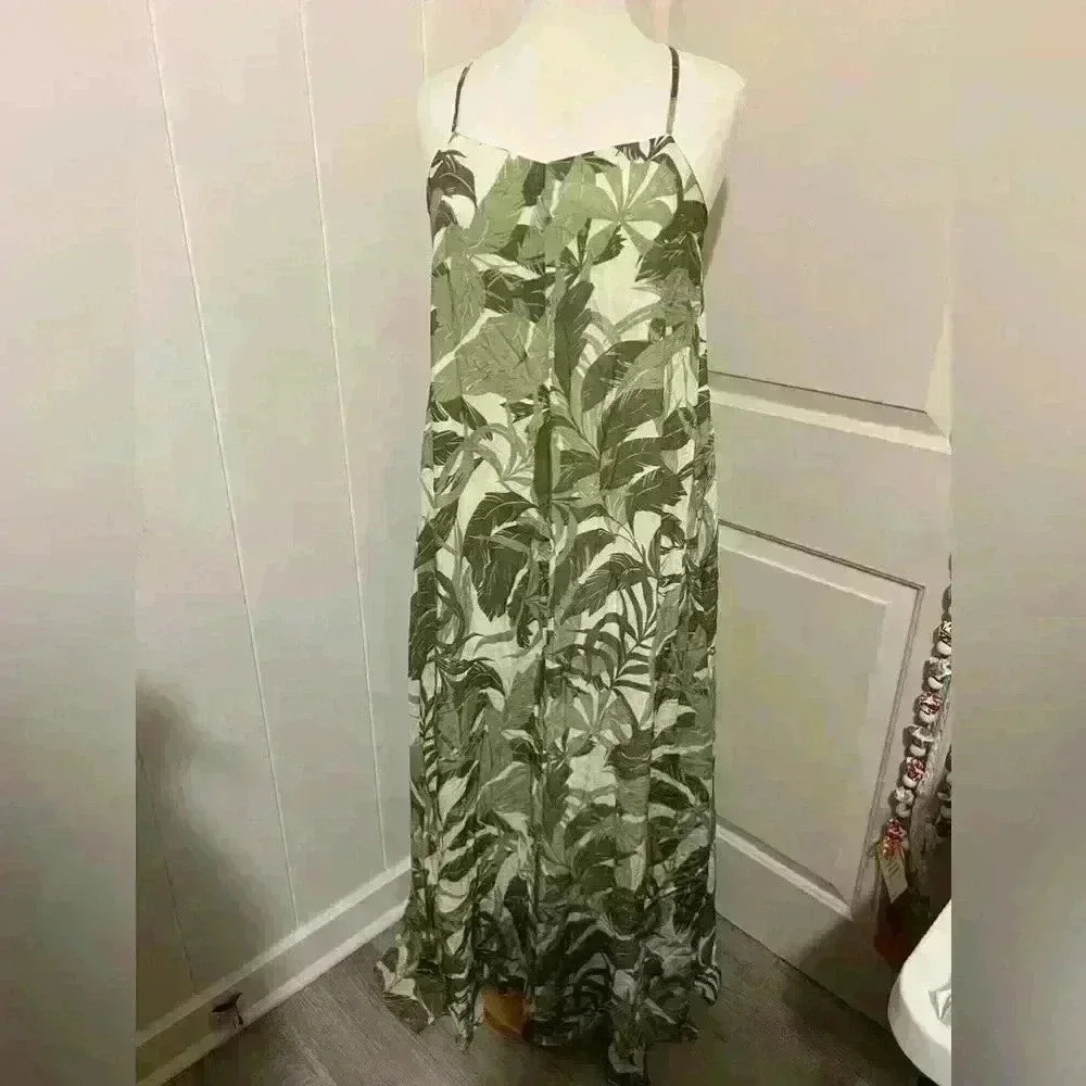 Citrine Swim $176 Free‎ People Lizzie Dress Tropical Dreams Small Maxi Hawaiian - Picture 6 of 10
